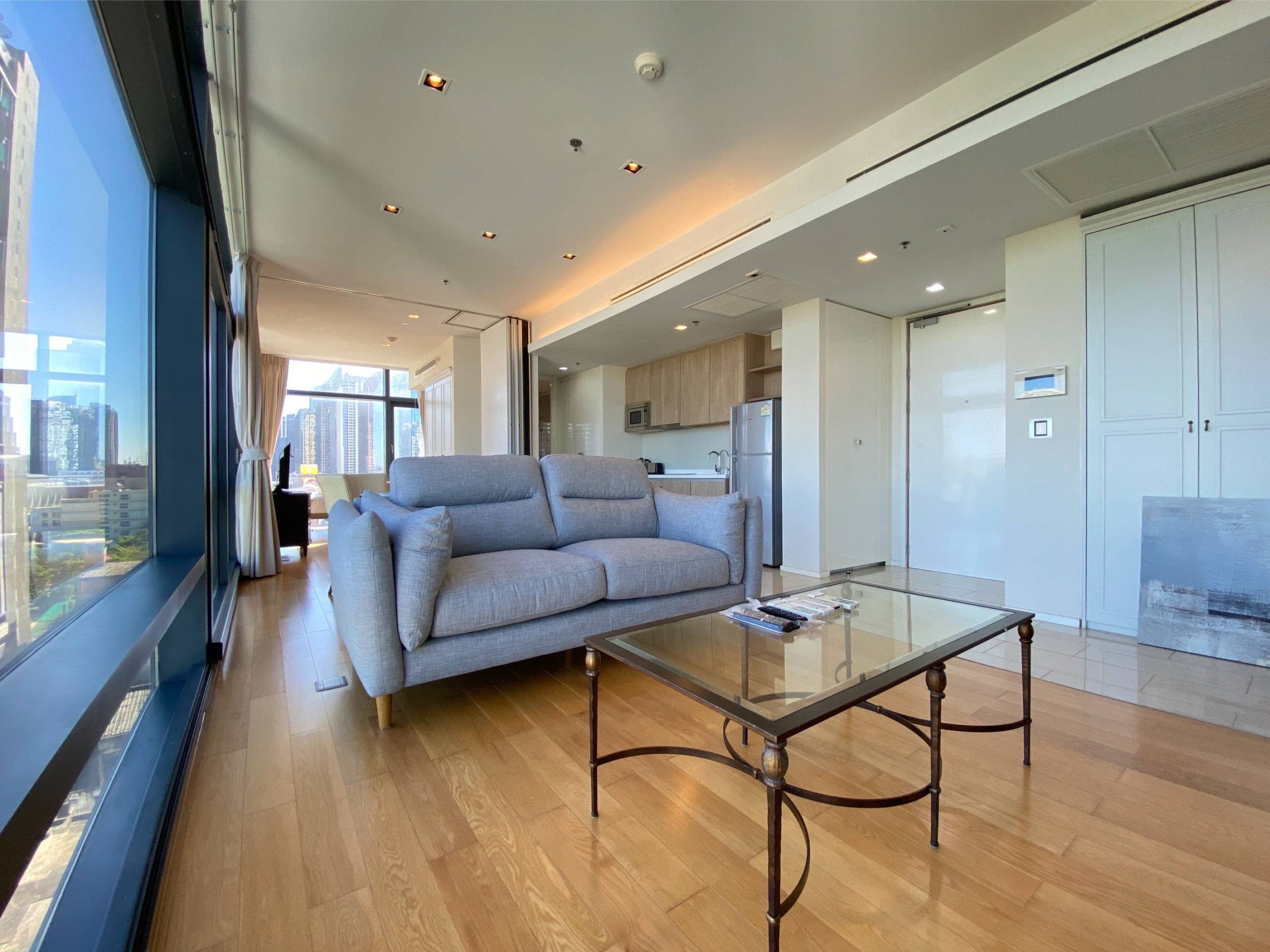 Luxurious 2-bed, 2-bath condo at Circle Living, 78.09 sqm, for rent at 55,000 THB/month. Fully furnished, with city views and modern amenities.
