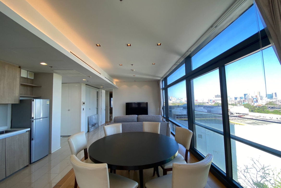 Luxurious 2-bed, 2-bath condo at Circle Living, 78.09 sqm, for rent at 55,000 THB/month. Fully furnished, with city views and modern amenities.
