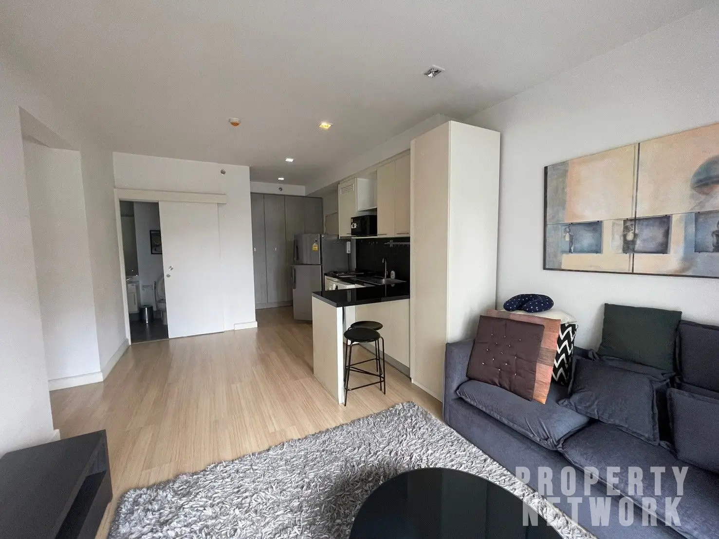 2-Bedroom, 2-Bathroom Condo, 68 sqm, 30,000 THB/month at The Seed Mingle Sathorn Suanplu, Near BTS Sala Daeng - For Rent