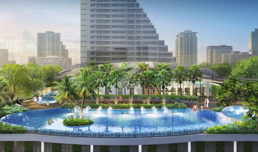 Modern 2-BR Condo at Supalai Oriental Sukhumvit 39, 82 sqm, high-floor, rent at 45,000 THB/month. Prime location with top amenities. Ready 1st March.