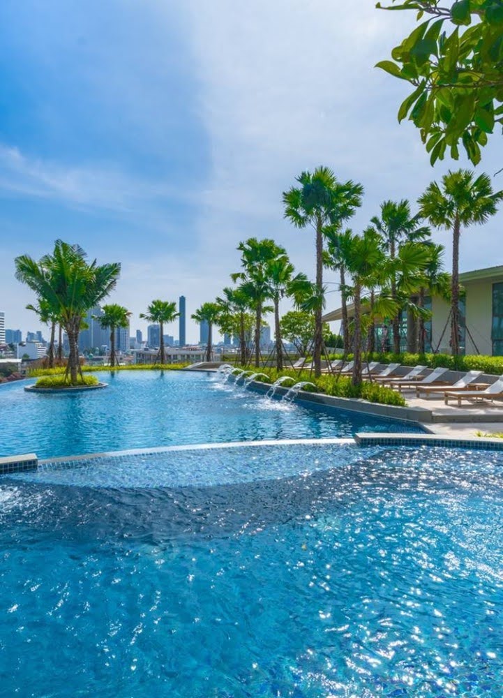 Modern 2-BR Condo at Supalai Oriental Sukhumvit 39, 82 sqm, high-floor, rent at 45,000 THB/month. Prime location with top amenities. Ready 1st March.