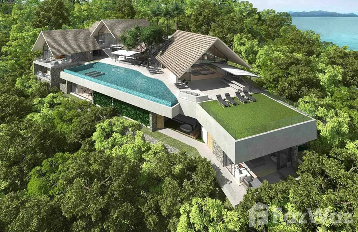 Luxury 6-bed, 6-bath beachfront villa at The Cape Residences, Phuket. 3,920 sqm of elegance with infinity pool, private beach & world-class amenities. ฿506M.