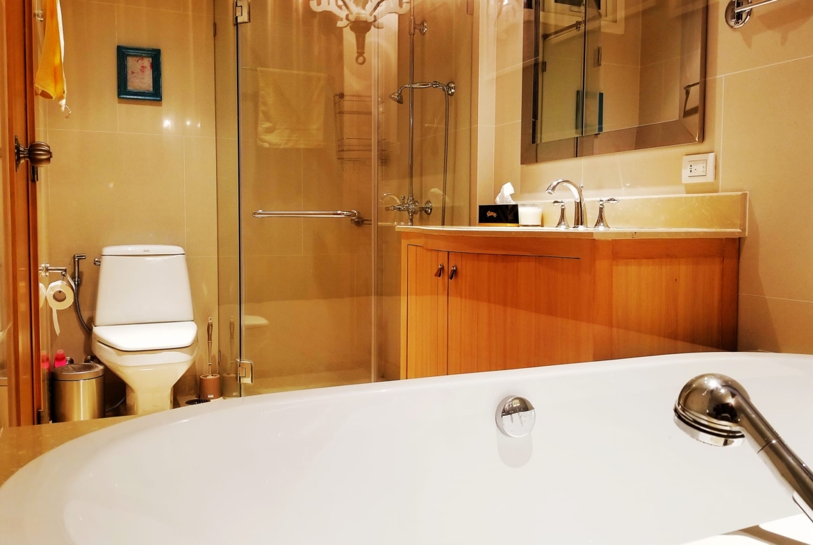 2-Bedroom, 2-Bathroom Duplex Condo, 108.9 sqm at The Empire Place, Sathon, Bangkok for Sale, 18,500,000 THB, Near BTS Chong Nonsi Station.