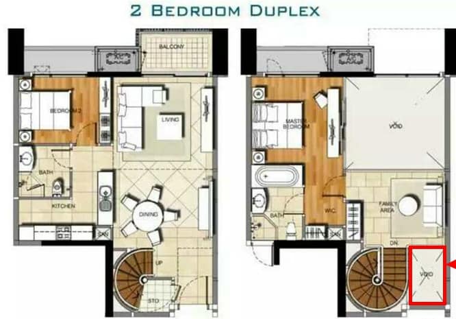 2-Bedroom, 2-Bathroom Duplex Condo, 108.9 sqm at The Empire Place, Sathon, Bangkok for Sale, 18,500,000 THB, Near BTS Chong Nonsi Station.