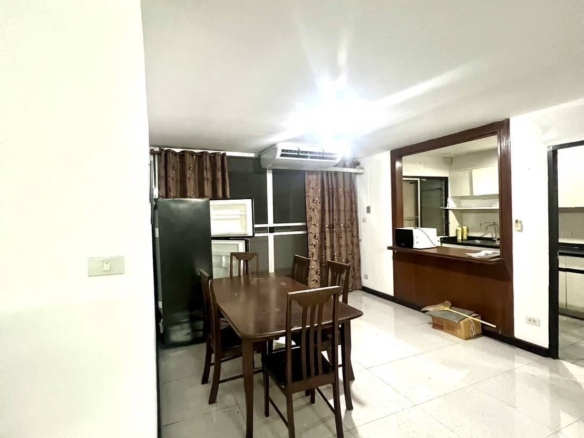 Elegant 3-bedroom condo at DS Tower 2 Sukhumvit 39 with spacious interiors, modern furnishings, and a high-floor city view, offering a luxury urban living experience.