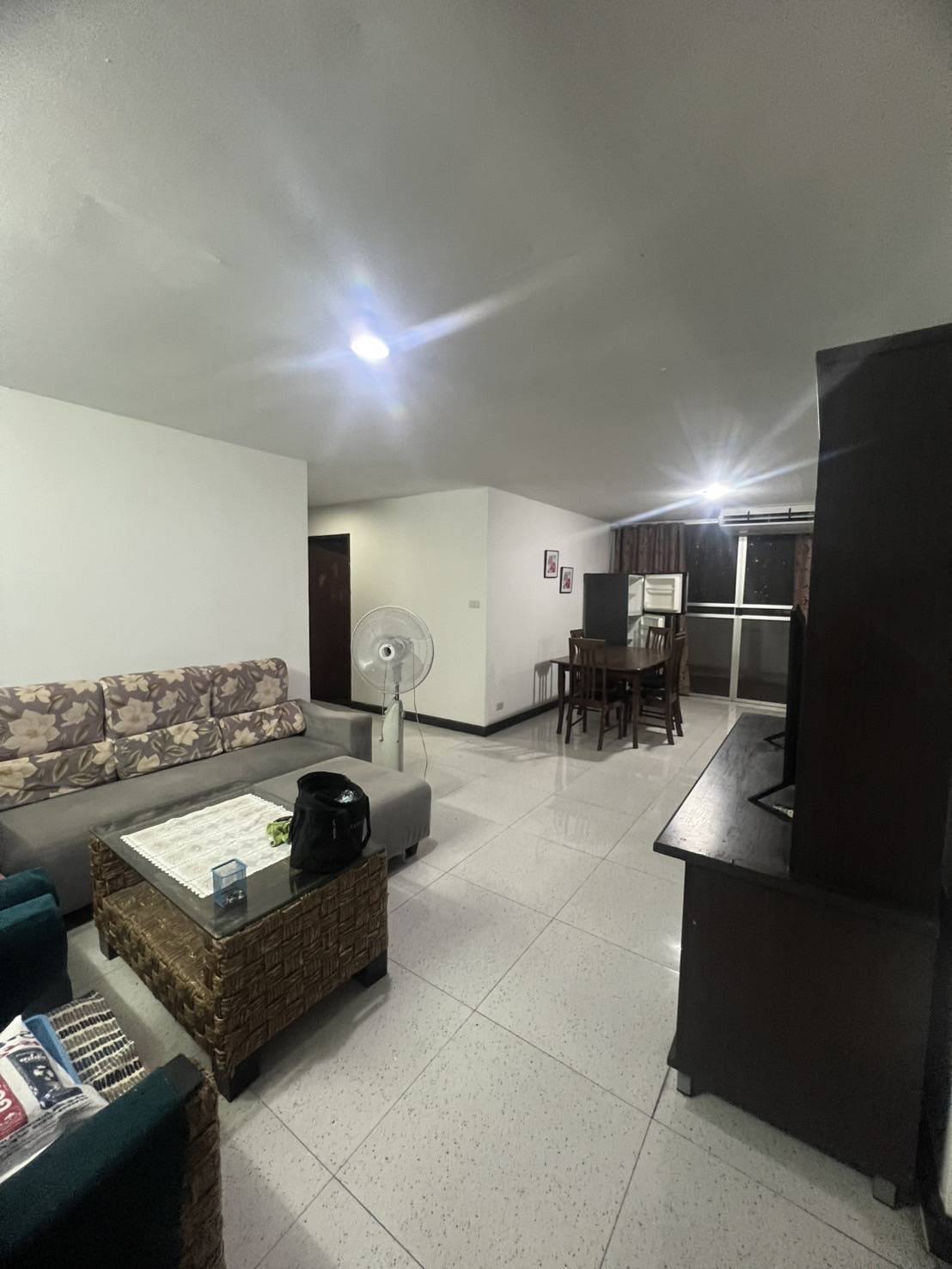 Elegant 3-bedroom condo at DS Tower 2 Sukhumvit 39 with spacious interiors, modern furnishings, and a high-floor city view, offering a luxury urban living experience.
