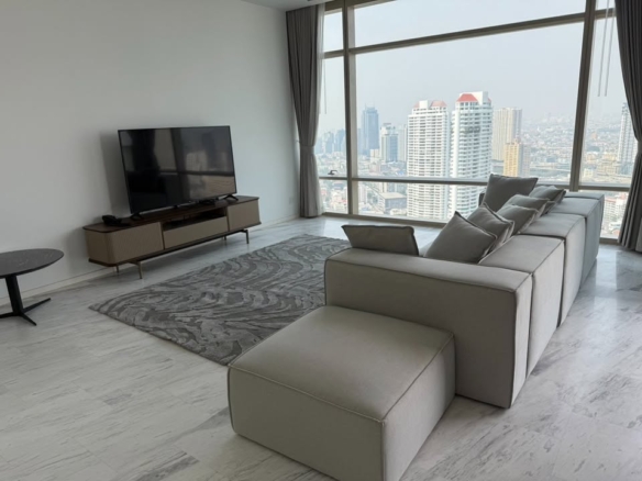 3-Bed, 3-Bath, 192 sqm Condo at Four Seasons Residences, Sathon, for Rent at 260K THB/month, Near Saphan Taksin BTS, Luxury Living with River Views