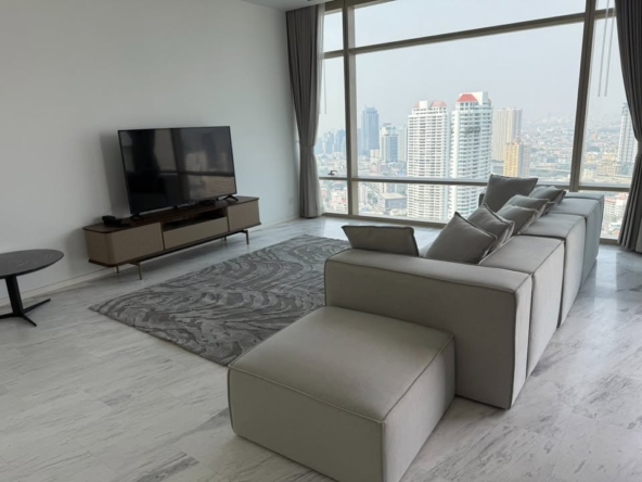 3-Bed, 3-Bath, 192 sqm Condo at Four Seasons Residences, Sathon, for Rent at 260K THB/month, Near Saphan Taksin BTS, Luxury Living with River Views