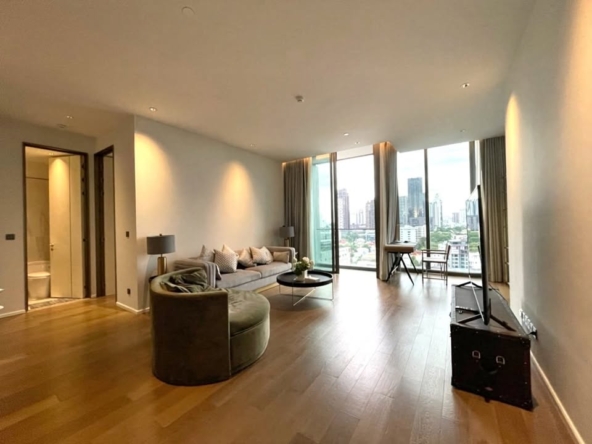 2-Bed, 2-Bath Condo for Rent at Kraam Sukhumvit 26, 100 sqm, ฿120,000/month, Near BTS Phrom Phong, Luxury Living in Bangkok's Prime Location.
