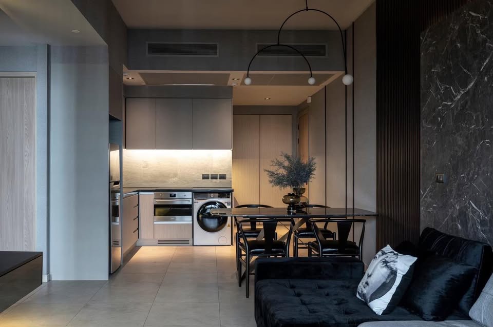 2-Bed, 1-Bath, 75 sqm Condo for Rent at The Lofts Asoke, ฿68,000/month, Near Phetchaburi MRT, Fully Furnished, Available February 21, 2025