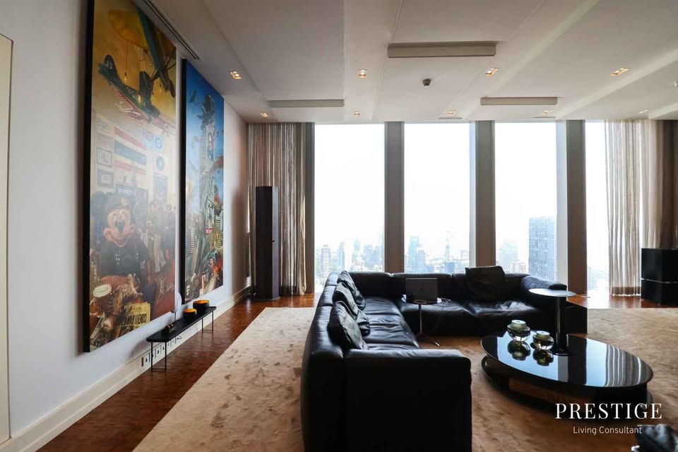 Exclusive 4-bed Sky Residence at The Ritz-Carlton, MahaNakhon. 409 sqm, 55+ floor. 5-star luxury, premium services, top-tier amenities. Price: 258M THB.