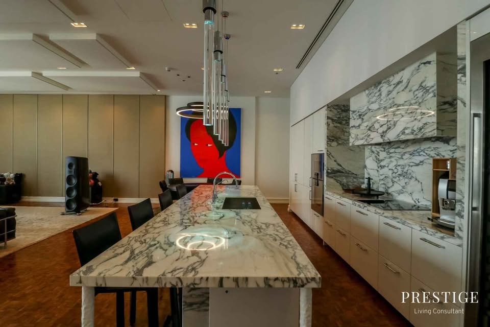 Exclusive 4-bed Sky Residence at The Ritz-Carlton, MahaNakhon. 409 sqm, 55+ floor. 5-star luxury, premium services, top-tier amenities. Price: 258M THB.