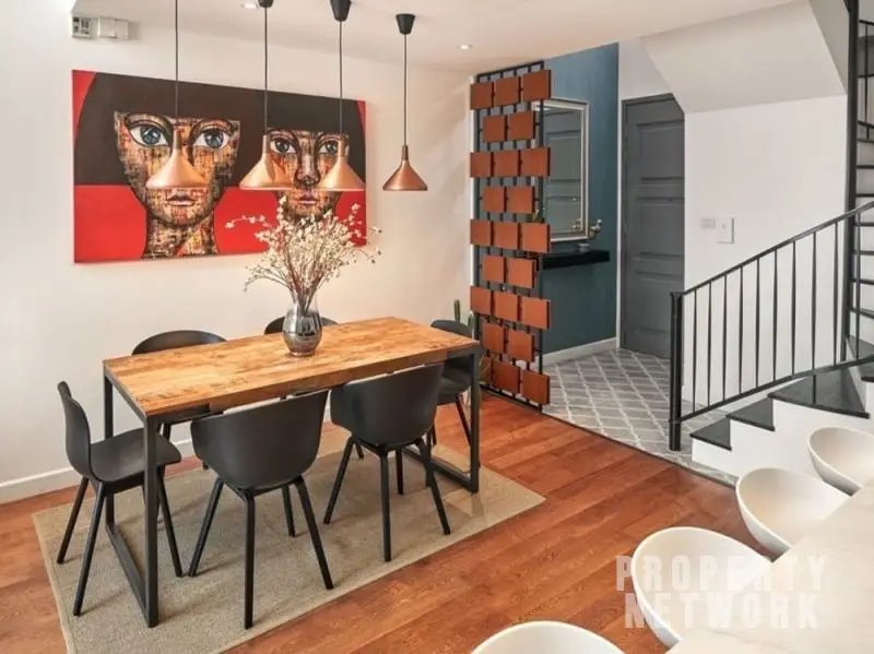 2-bed 2-bath 108 sqm duplex condo in Sathorn for sale at 19.25M THB. Open view, prime location, near BTS, well-maintained building with top amenities.
