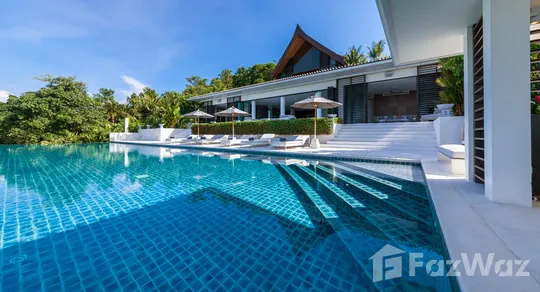 Luxury 6-bed, 6-bath beachfront villa at The Cape Residences, Phuket. 3,920 sqm of elegance with infinity pool, private beach & world-class amenities. ฿506M.