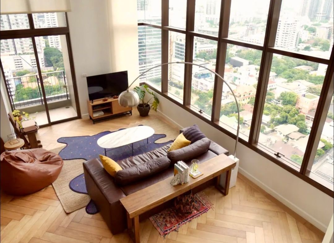 Luxury 2-bed, 2-bath condo at The Emporio Place, 139 sqm, fully furnished. Prime Sukhumvit location near BTS Phrom Phong. Rent 98,000 THB/month.