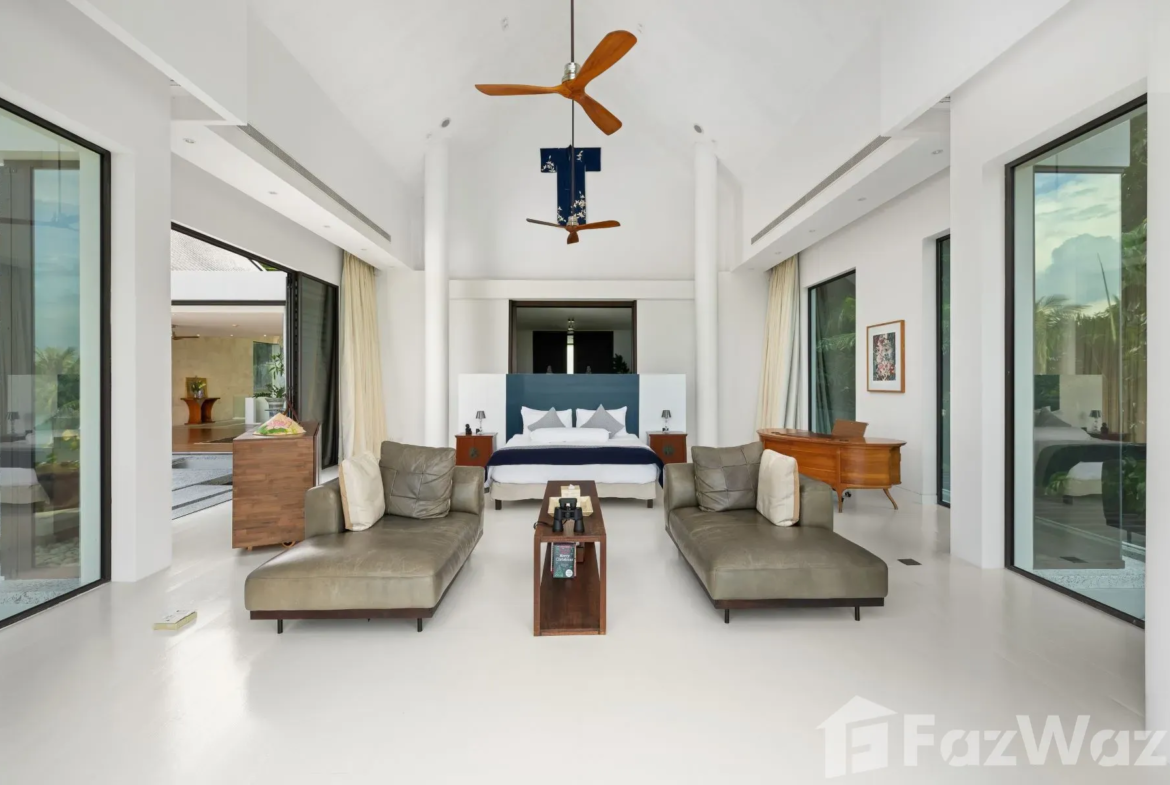 Luxury 6-bed, 6-bath beachfront villa at The Cape Residences, Phuket. 3,920 sqm of elegance with infinity pool, private beach & world-class amenities. ฿506M.