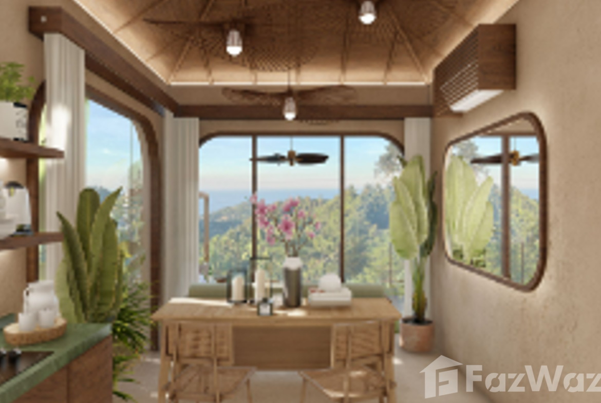 2-Bedroom 1-Bathroom 112 sqm Villa at Oak & Verde, Koh Phangan for sale at ฿12,900,000. Modern design, private pool, and tropical surroundings.