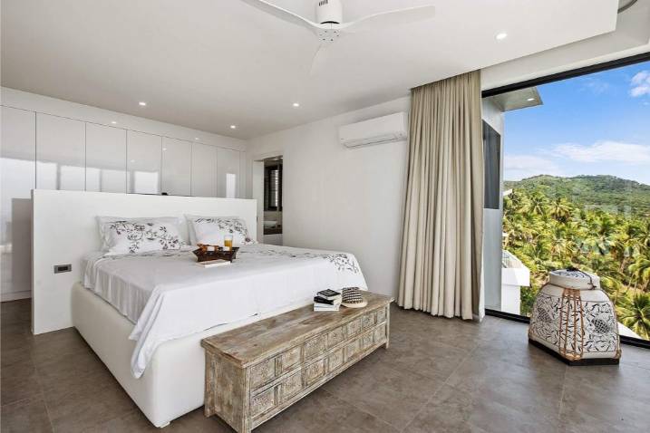 Luxury 4-bed 4.5-bath 882 SQM Villa Coco Koh Samui for sale. Private infinity pool, ocean views, top location in Chaweng Noi. Price 39.75M THB. Contact us now!