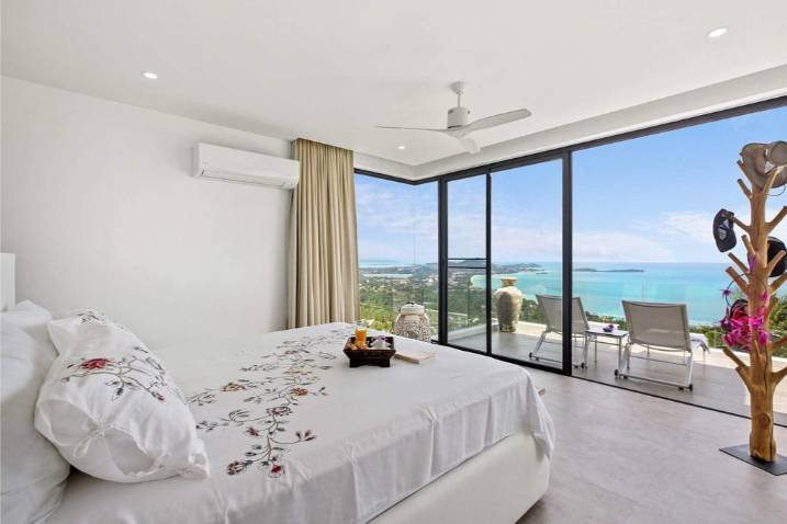 Luxury 4-bed 4.5-bath 882 SQM Villa Coco Koh Samui for sale. Private infinity pool, ocean views, top location in Chaweng Noi. Price 39.75M THB. Contact us now!