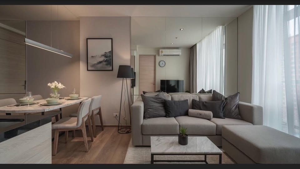 2-Bed, 1-Bath, 57 sqm Condo for Rent at Park Origin 24, 39,000 THB/Month, Near BTS Phrom Phong – Fully Furnished in Sukhumvit, Bangkok