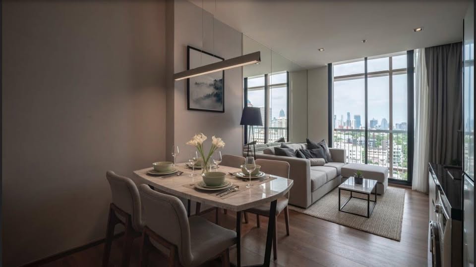 2-Bed, 1-Bath, 57 sqm Condo for Rent at Park Origin 24, 39,000 THB/Month, Near BTS Phrom Phong – Fully Furnished in Sukhumvit, Bangkok