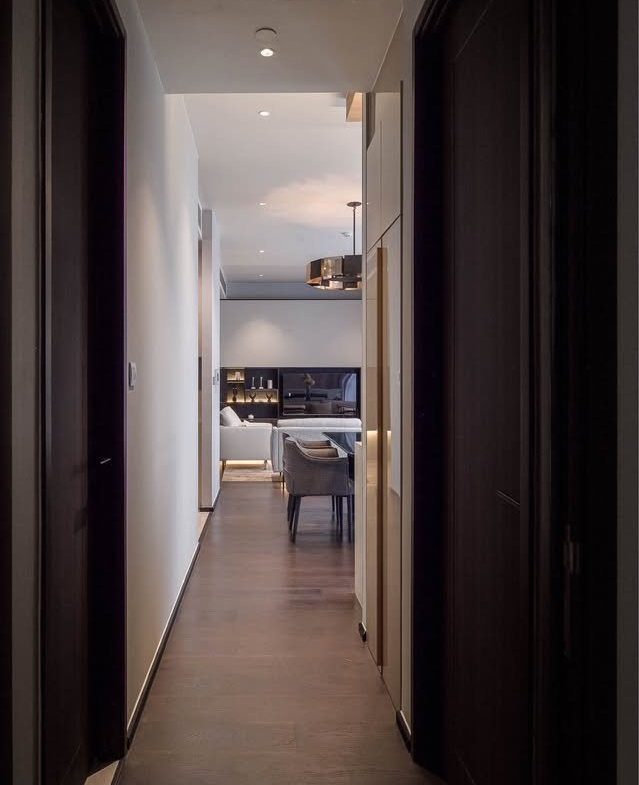 Stylish living room of luxury 2-bedroom condo at LAVIQ Sukhumvit 57 with European furniture and large windows near BTS Thong Lor