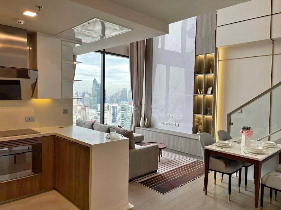 2-Bedroom, 2-Bathroom Duplex Condo for Rent at Celes Asoke, 91 sqm, ฿95,000/month, Fully Furnished, Near Sukhumvit MRT, Luxury Living in Sukhumvit 21, Available February 2025.