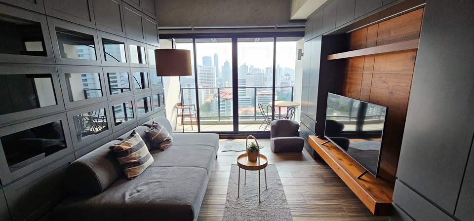 2-Bedroom, 1-Bathroom Condo for Rent at The Lofts Asoke, 75 sqm, ฿65,000/month, Fully Furnished, Near Phetchaburi MRT, Modern Living in Sukhumvit 21, Available Now.