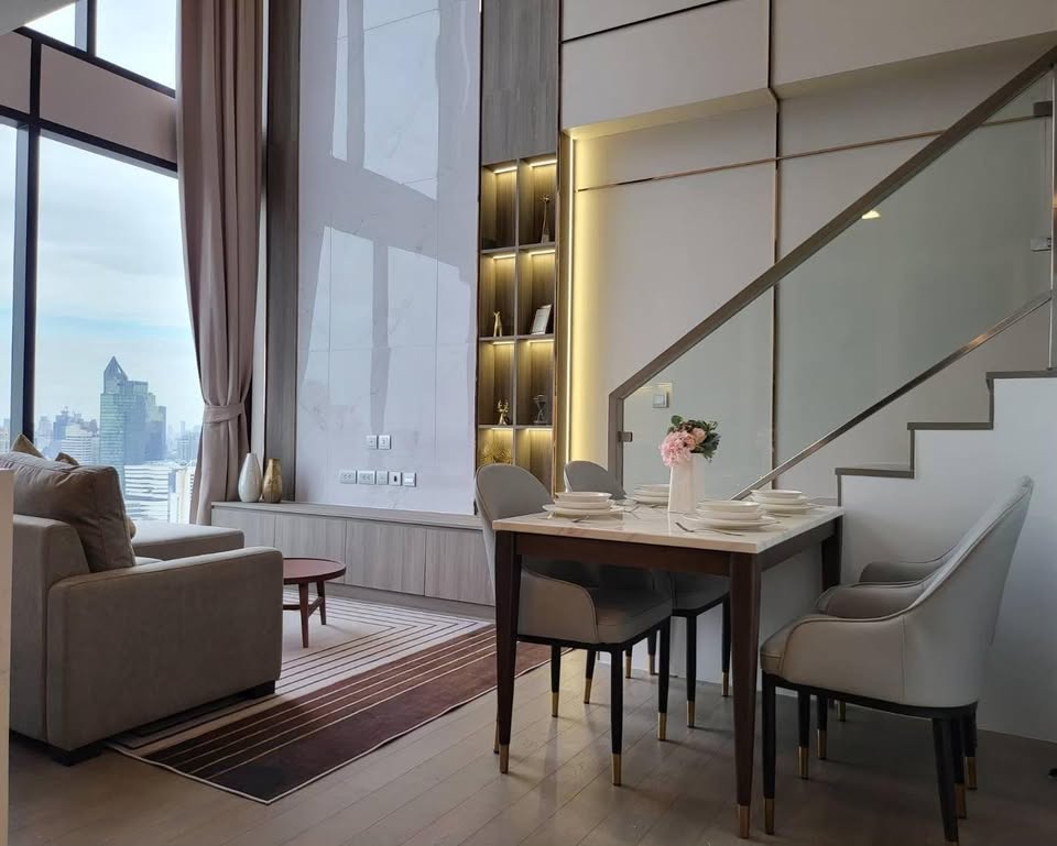 2-Bedroom, 2-Bathroom Duplex Condo for Rent at Celes Asoke, 91 sqm, ฿95,000/month, Fully Furnished, Near Sukhumvit MRT, Luxury Living in Sukhumvit 21, Available February 2025.