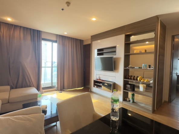 Luxury 2-bedroom condo at The Address Sathorn, 75 sqm, 36th floor, near BTS Chong Nonsi. Rent at 55,000 THB/month. Fully furnished with top amenities.