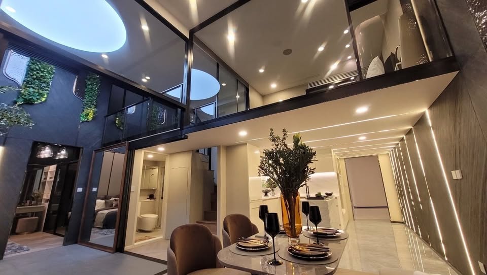 3-Bedrooms 2-Bathrooms 78 sqm Duplex at Origin Courtyard Thonglor for Sale 32M THB. High-floor units, garden views, branded residence, prime Thonglor location.