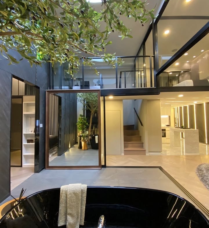 3-Bedrooms 2-Bathrooms 78 sqm Duplex at Origin Courtyard Thonglor for Sale 32M THB. High-floor units, garden views, branded residence, prime Thonglor location.