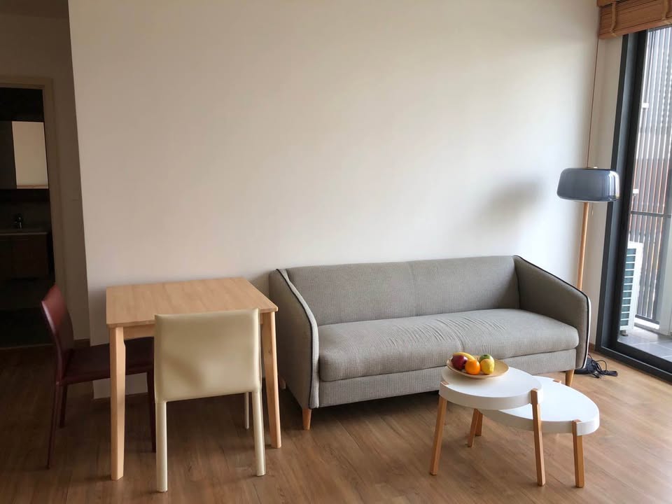 Modern 2-bedroom condo at Hasu Haus, 65 sqm, canal view, near BTS On Nut. Free shuttle service. High-end amenities. For rent at 40,000 THB/month.