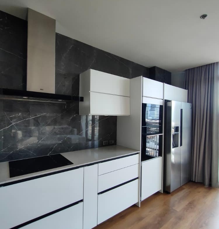 Luxury 2-bed, 2-bath condo at Park Origin Phrom Phong for rent. Fully renovated, 95 sqm, high floor, stunning views, premium amenities. Rent: 99,000 THB/month.
