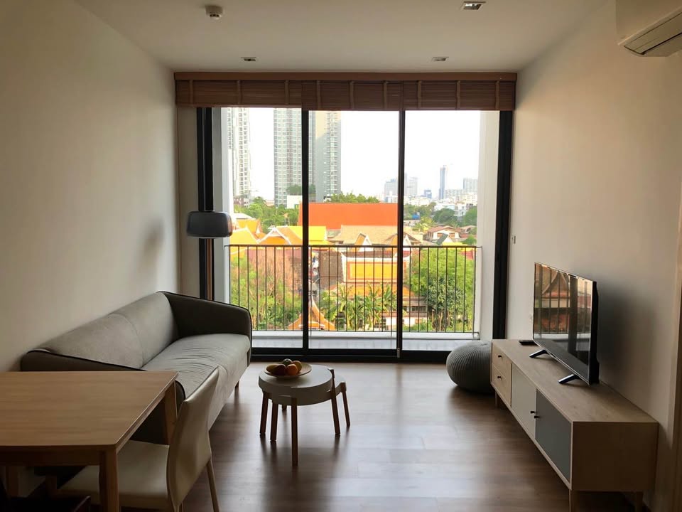 Modern 2-bedroom condo at Hasu Haus, 65 sqm, canal view, near BTS On Nut. Free shuttle service. High-end amenities. For rent at 40,000 THB/month.