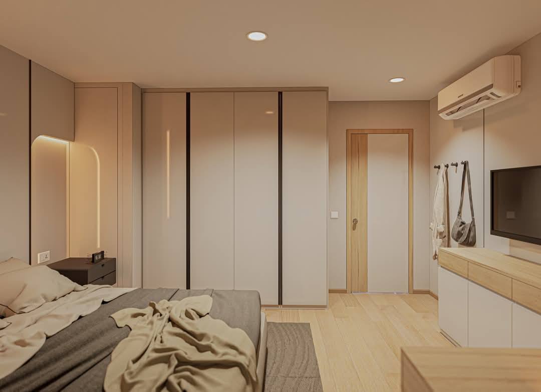 Spacious 3-bed, 2-bath condo at One9Five Asoke-Rama 9 for rent. Fully furnished, 110 sqm, luxury facilities, near MRT Rama 9. Rent: 100,000 THB/month.