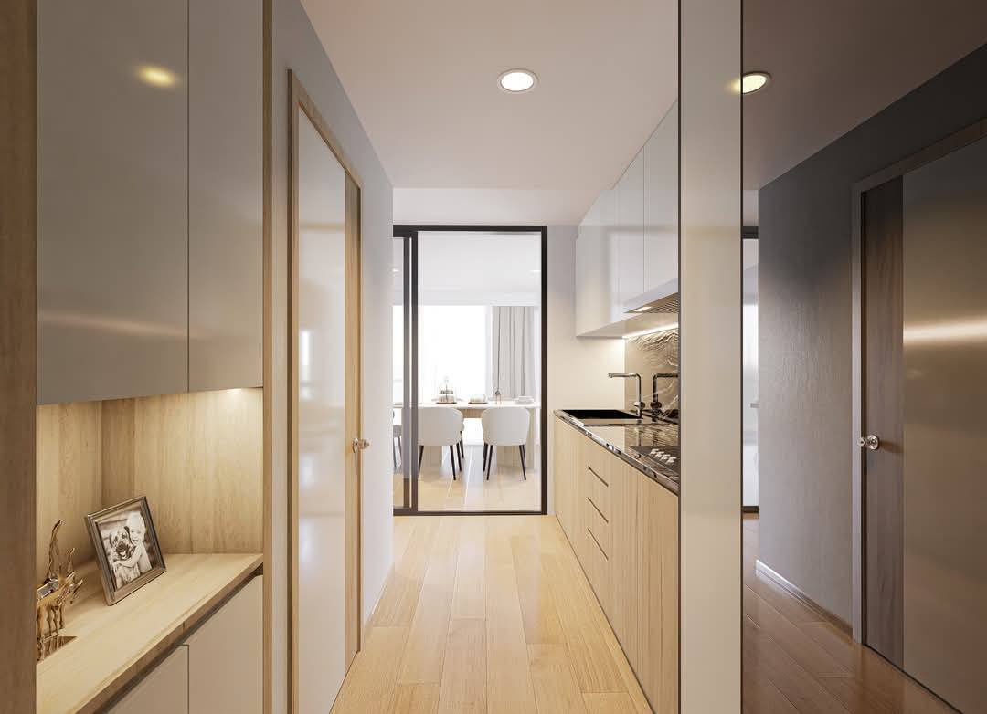 Spacious 3-bed, 2-bath condo at One9Five Asoke-Rama 9 for rent. Fully furnished, 110 sqm, luxury facilities, near MRT Rama 9. Rent: 100,000 THB/month.