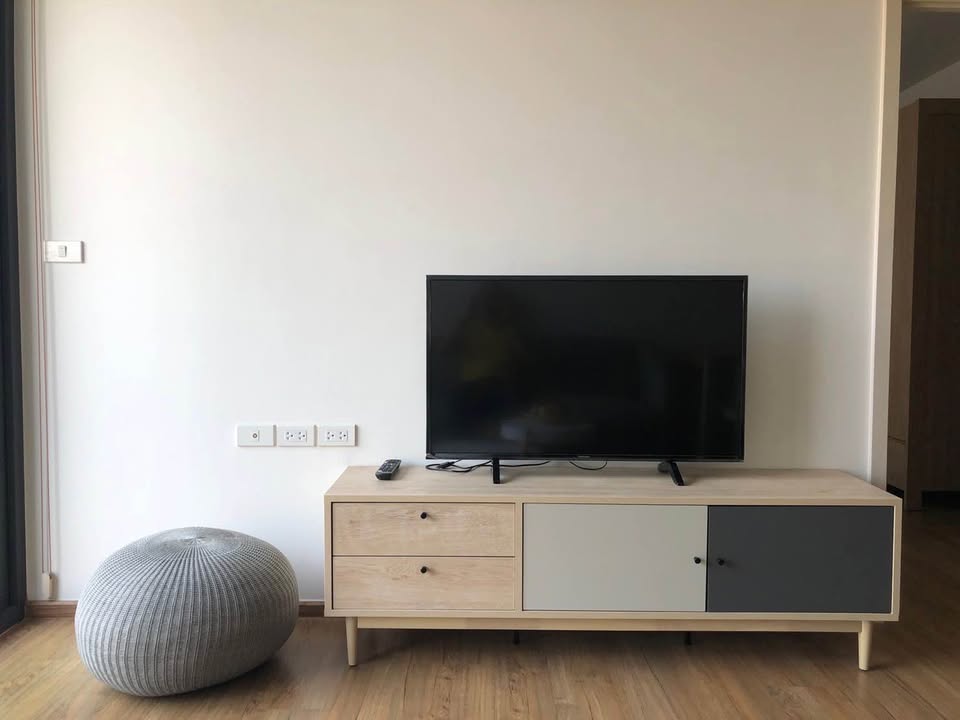Modern 2-bedroom condo at Hasu Haus, 65 sqm, canal view, near BTS On Nut. Free shuttle service. High-end amenities. For rent at 40,000 THB/month.