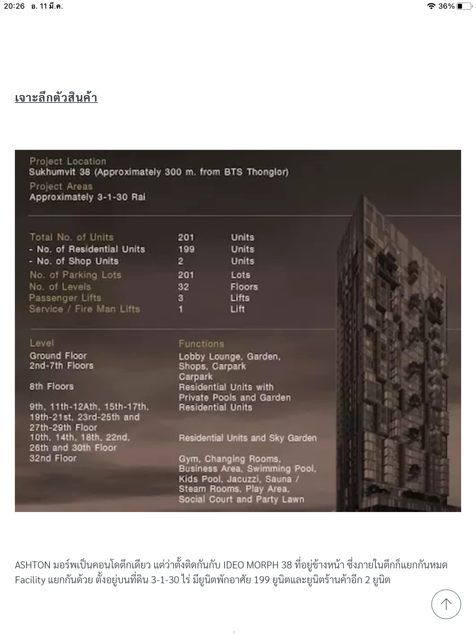 Spacious 2-bed 74.25 SQM condo at Ashton Morph 38. Pet-friendly, luxury high-rise near BTS Thong Lo. Sale 13M THB. Contact now for a private viewing!