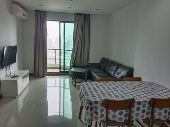 Spacious 2-bedroom 1-bathroom 65 sqm condo at Supalai Premier Place Asoke for rent at THB 30,000/month. Prime location near Asoke BTS & Petchaburi MRT.