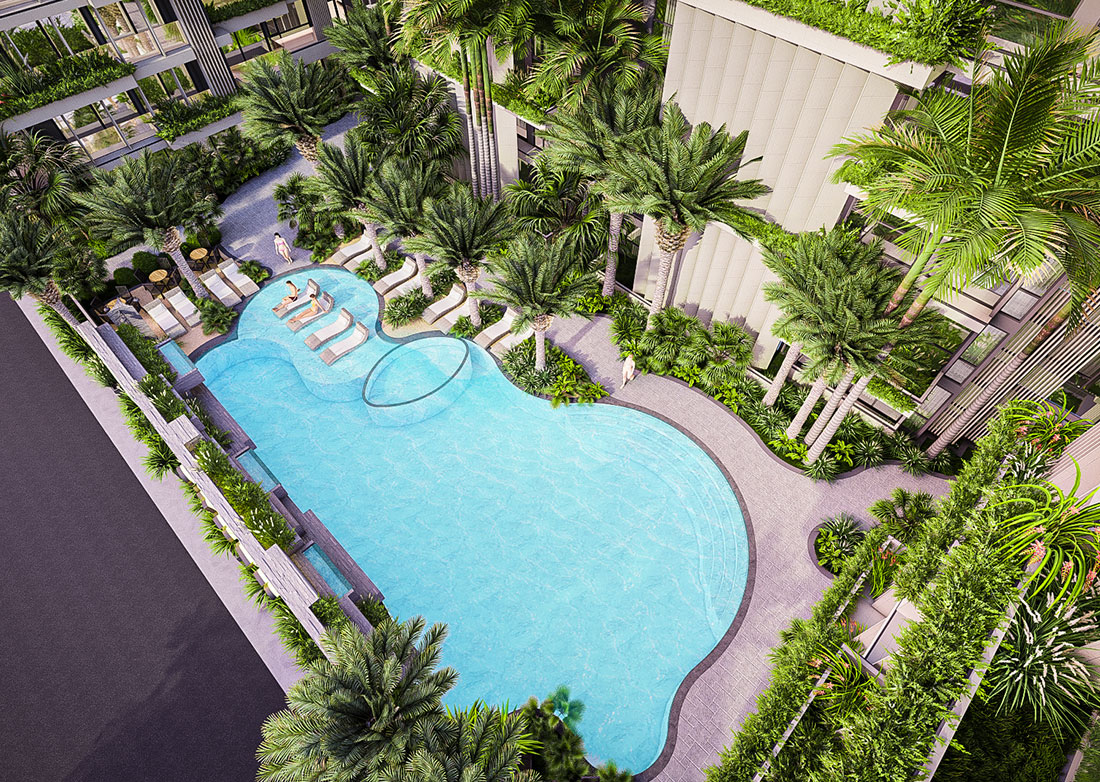 Luxury studio 30.15 SQM at Siam Oriental Oasis for sale 4.11M THB. Prime Pratumnak Hill location, pool, sauna, gym. Great for living or investment!