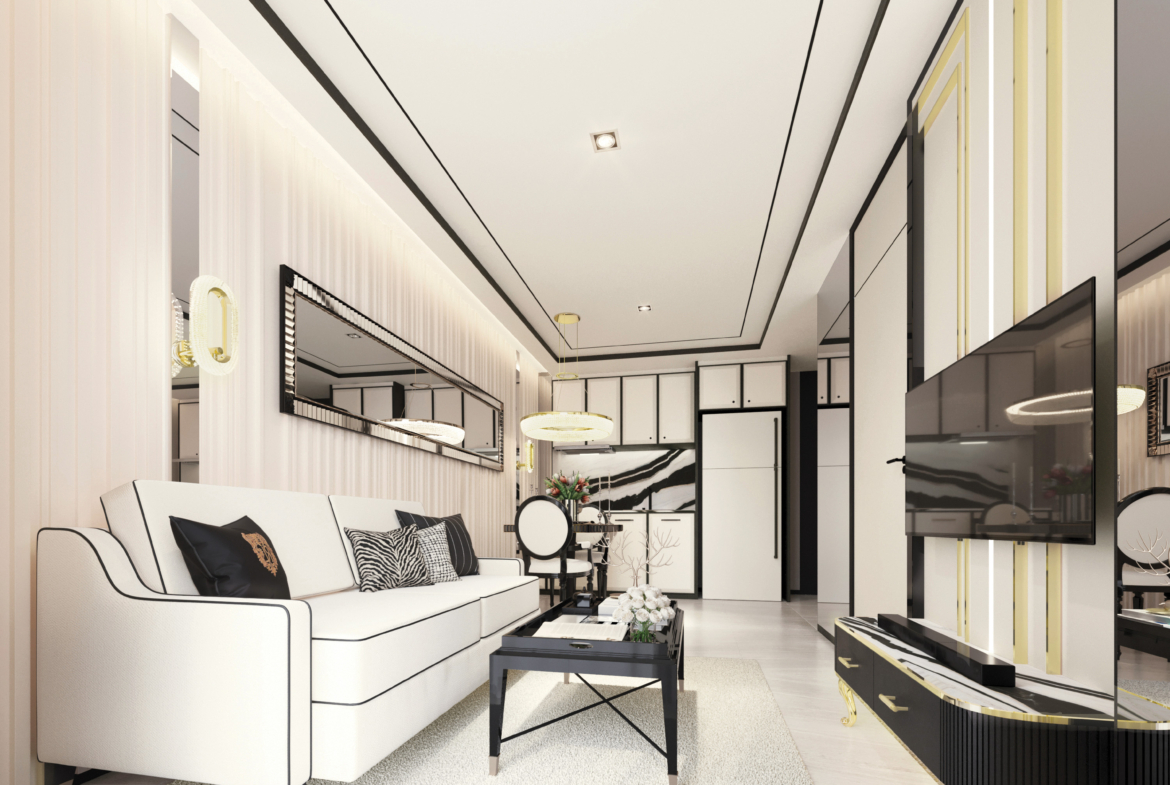 Luxury 1-bedroom condo at Embassy Pattaya for sale 4.99M THB. Prime Jomtien location, near the beach, rooftop jacuzzi, pools, spa, gym. Secure your unit today!