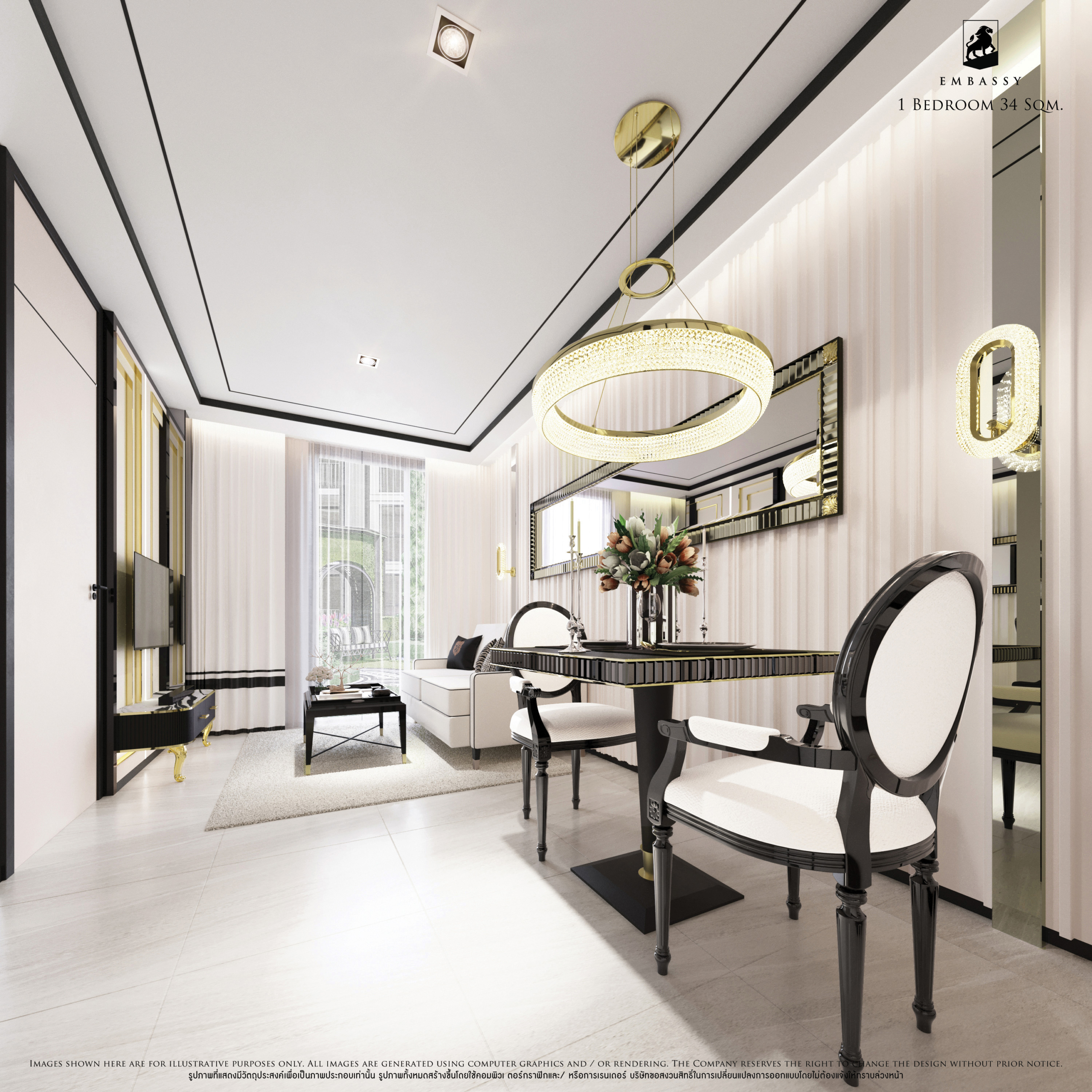 Luxury 1-bedroom condo at Embassy Pattaya for sale 4.99M THB. Prime Jomtien location, near the beach, rooftop jacuzzi, pools, spa, gym. Secure your unit today!