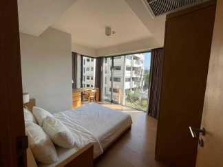 Corner 2BR 2BA condo at Siamese Gioia Sukhumvit 31, 69 sqm, fully furnished, 3rd floor, city view, rent 43,000 THB/month. Near Phrom Phong BTS.