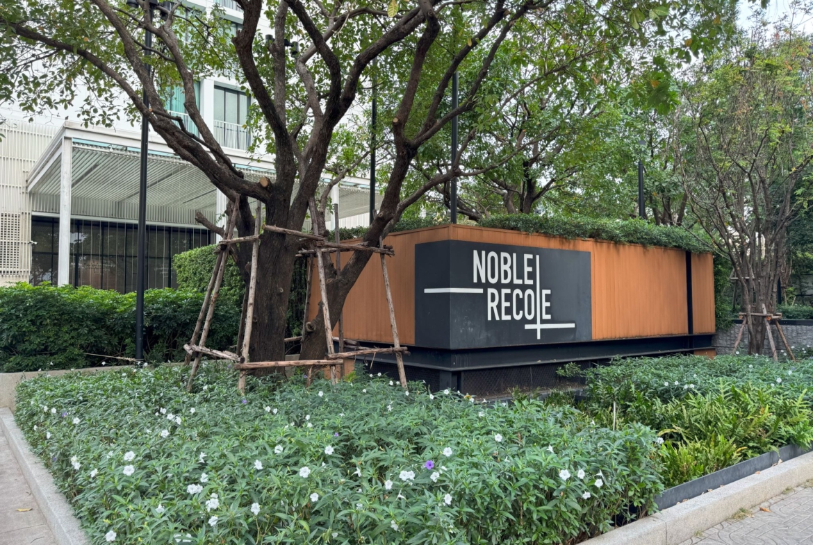 Spacious 2-Bedroom, 2-Bathroom condo for rent at Noble Recole, 62 sqm, fully furnished, with stunning views. Rent at THB 62,000/month. Contact for a viewing today!