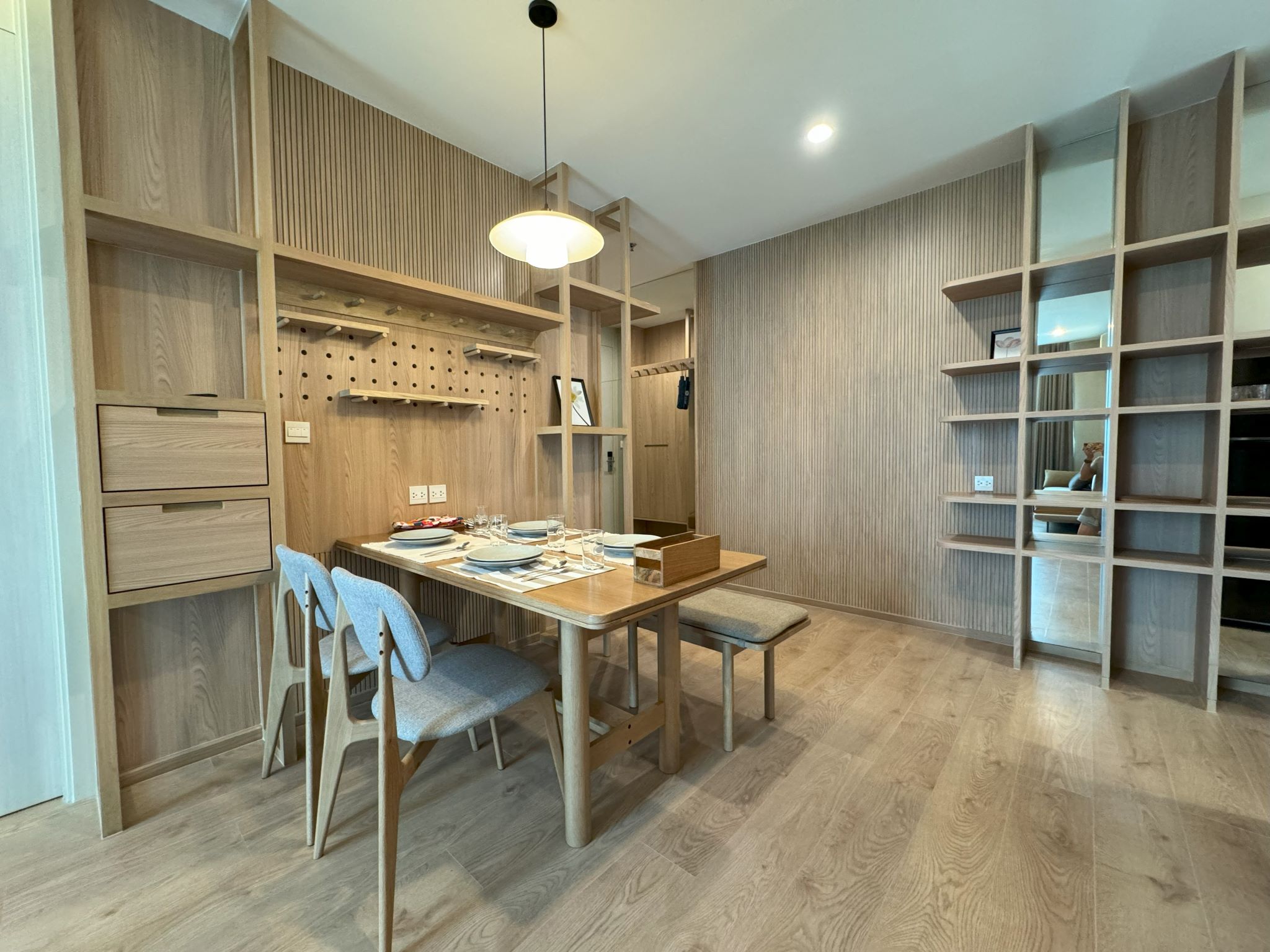 Spacious 2-Bedroom, 2-Bathroom condo for rent at Noble Recole, 62 sqm, fully furnished, with stunning views. Rent at THB 62,000/month. Contact for a viewing today!