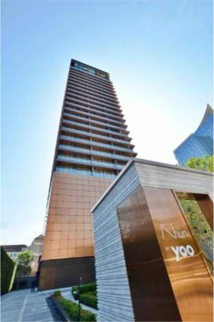 Luxury 2-bed, 2-bath 82 sqm condo at Khun by Yoo, Thonglor. Fully furnished, east-facing, with top-tier amenities. For rent at 120,000 THB/month.
