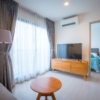 Modern 1-bedroom condo in Thonglor, 33 sqm, 19th floor, pool view. For rent at 22K/month or for sale at 6.6M THB. Fully furnished and ready to move in.