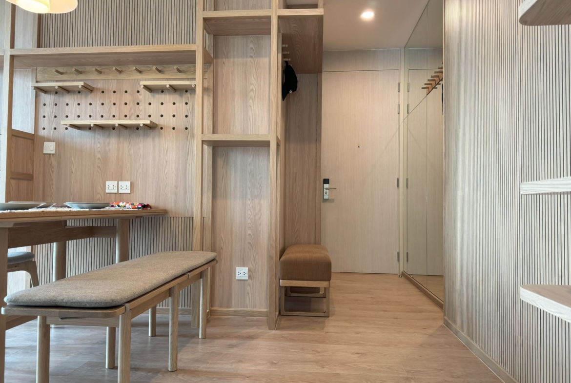 Spacious 2-Bedroom, 2-Bathroom condo for rent at Noble Recole, 62 sqm, fully furnished, with stunning views. Rent at THB 62,000/month. Contact for a viewing today!