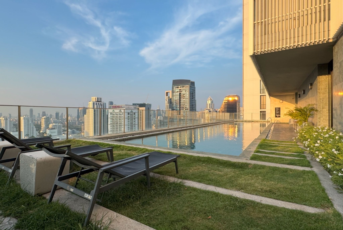 Spacious 2-Bedroom, 2-Bathroom condo for rent at Noble Recole, 62 sqm, fully furnished, with stunning views. Rent at THB 62,000/month. Contact for a viewing today!